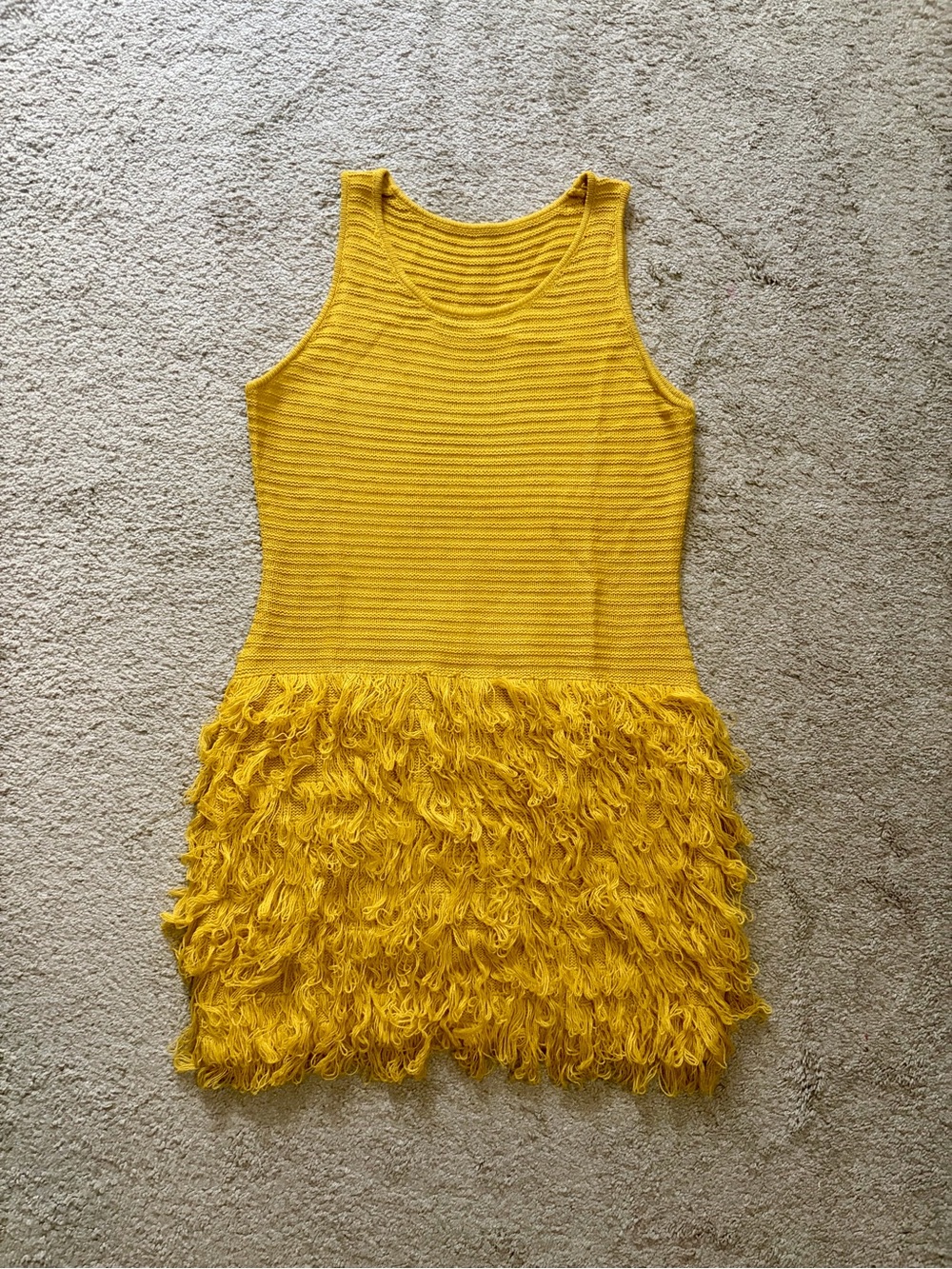 💛 SHN Sleeveless Fringe Knit Dress - Picture 5 of 5